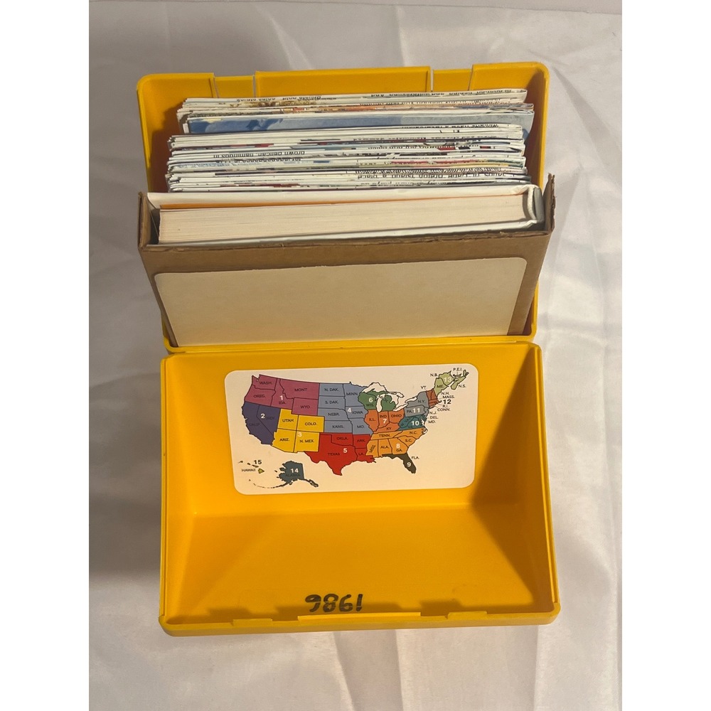 National Geographic Close-Up USA Vintage Map Set Yellow Plastic Case 1970s - Picture 5 of 9